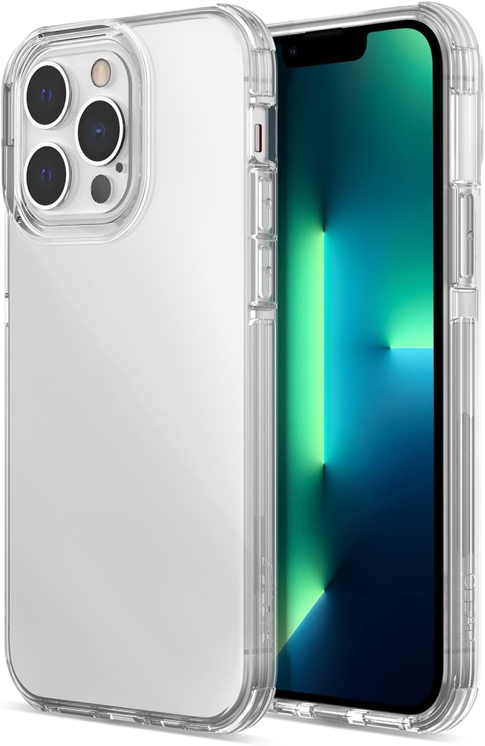 RAPTIC Air iPhone 13 Pro Max Case, Shockproof Clear Thin, Metal Bumper, Wireless Charging, 13ft Drop Protection