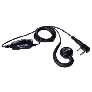 KENWOOD KHS-31C C-Ring Walkie Talkie Earpiece with Mic, PTT, Clip, VOX, 2-Pin