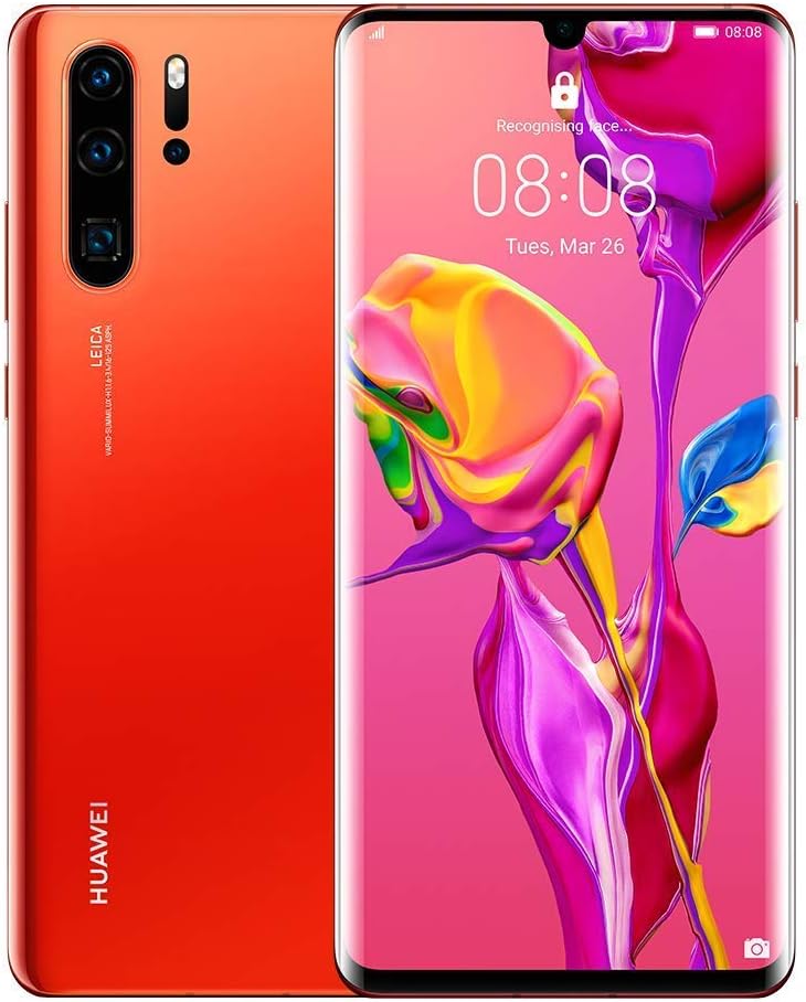 Huawei P30 Pro Dual SIM 128GB VOG-L29 GSM Unlocked 4G LTE Amber Sunrise (Renewed)
