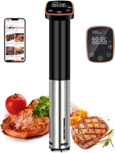 Sous Vide Machine, WiFi APP Recipes, Sous Vide Cooker 1100W, Immersion Circulator, Precise Temperature, Ultra Quiet, IPX7 Waterproof, Fast Heating, Time Control