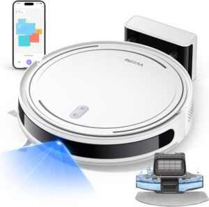Vyzzle Robot Vacuum, 5000Pa, Smart Navigation, Ultra Slim, Self-Charging, Wi-Fi/App/Alexa Control