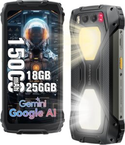 Blackview BV7300 Rugged Phone, 15000mAh/45W, Dual 800LM Light, Night Vision, 18GB+256GB/2TB, Gemini AI, 50MP+32MP+20MP, 6.67" 90Hz, Android 14
