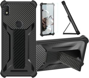 Alcatel Lumos DALN5023 Case | 5004R Cover [Tempered Glass] Hybrid Black