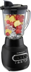 Hamilton Beach Wave Action Blender, 40oz Glass Jar, 800W, Stainless Steel Blades, Black (58175)