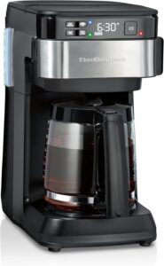 Hamilton Beach Alexa Smart Coffee Maker, 12 Cup, Programmable, Black/Stainless (49350R)
