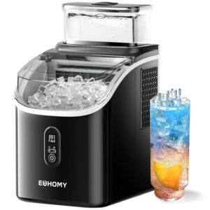 EUHOMY Ice Cube Maker 34Lbs, 16Pcs/13 Mins, Auto-Clean, Black