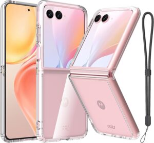 Here’s the rewritten text for SEO (within 60 characters):  
"RMOCR Case for Motorola Razr Plus 2024/2025, Clear Slim Hard PC Cover"  
Let me know if you'd like any adjustments!