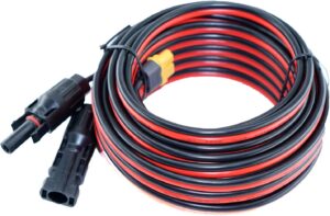 XT60 to Solar Connector Cable 12AWG 25FT, XT60 to Solar Panel Extension Cable 12 Gauge 7.62m for Ecoflow River and Delta Series Buetti EB55 Power Station Solar Panel