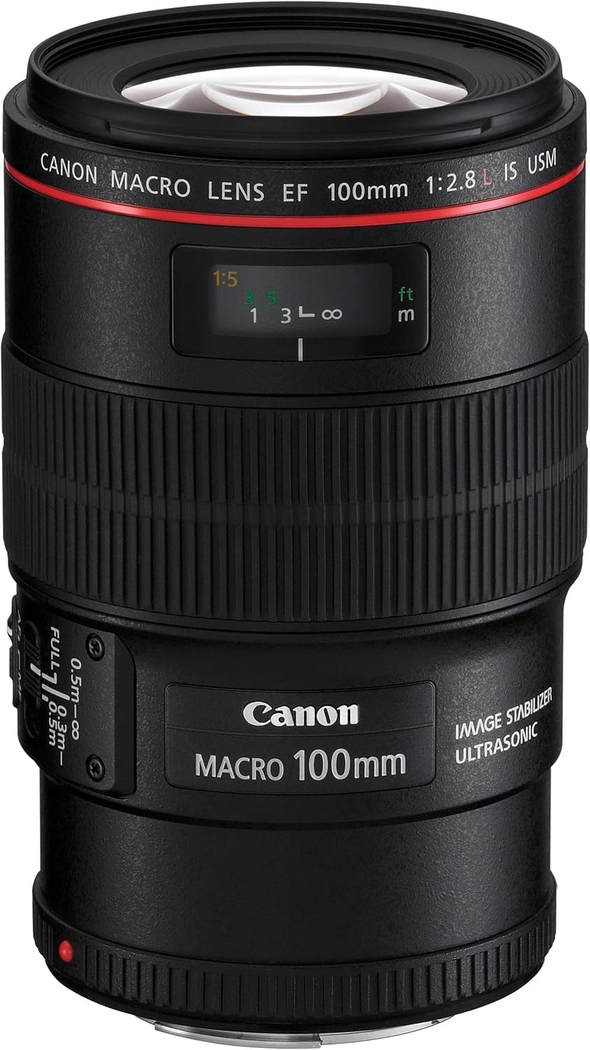 Canon EF 100mm f/2.8L IS USM Macro Lens for Canon DSLR, Lens Only