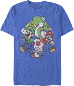 Nintendo Men's Mario and Friends Circle Retro T-Shirt