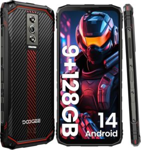 DOOGEE Blade 10 Rugged Phone, Android 14, 6.56" 90Hz, 128GB+1TB, 5150mAh, 16MP, 4G Dual SIM, IP68/IP69K, Face ID/GPS/OTG