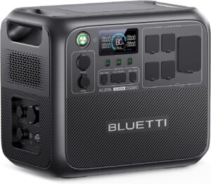 BLUETTI AC200L Solar Generator, 2048Wh LiFePO4, Expandable to 8192Wh, 2400W AC Outlets