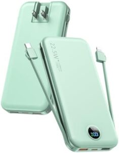 12000mAh 22.5W Power Bank w/ Cables