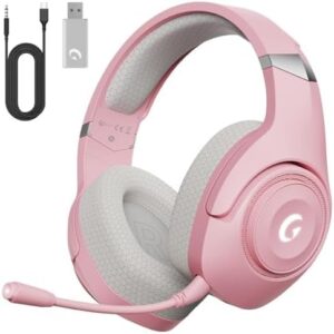 Wireless Gaming Headset for PS5, Pink