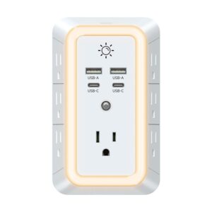 7-Outlet Extender w/ 4 USB (2 USB-C), 1680J Surge Protector