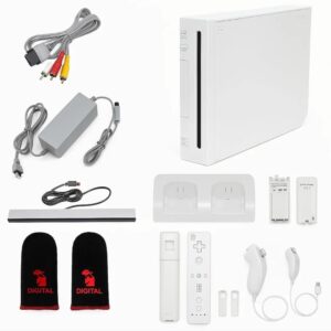 Renewed Wii Premium White Bundle w/ 2 Remotes & Accessories