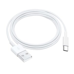 USB A to C Car Charger Cable for iPhone White