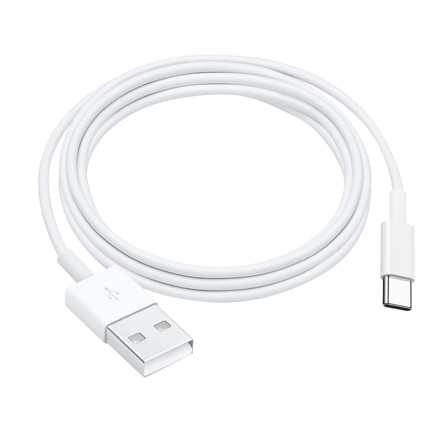 USB A to C Car Charger Cable for iPhone White