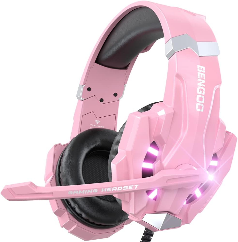 BENGOO G9000 Gaming Headset - Pink