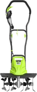 18" 13.5A Electric Tiller w/6 Steel Tines, Foldable Handle