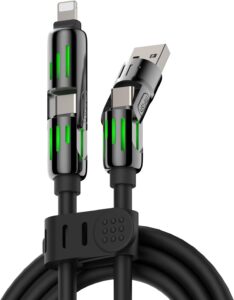 MFish 240W 4-in-1 USB Charging Cable, 6.6Ft