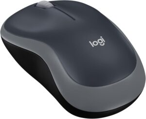 Logitech M185 Wireless Mouse, 2.4GHz, 12mo Battery, Swift Grey