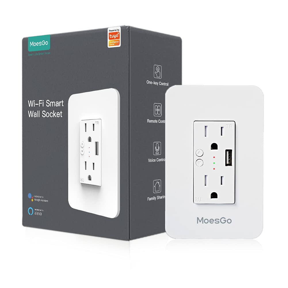 MoesGo Smart Outlet USB WiFi