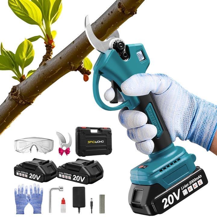 Cordless Brushless Pruner w/ LCD, 2 Batteries