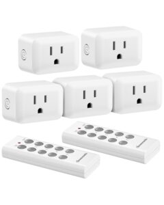 DEWENWILS Wireless Outlet, 2 Remote & 5 Outlets, 100FT