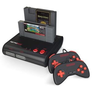 Retro-Bit Duo 2-in-1 NES/SNES Console - Black/Red