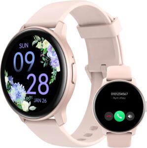 HD Smartwatch: Calls, 100+ Sports, IP68, Heart Rate, iOS/Android