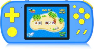 Handheld 218 Retro Games, 3.0" Screen, Rechargeable (Blue)