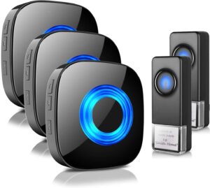 PHYSEN Wireless Doorbell Kit 58 Ringtones 1300ft