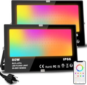 MELPO 800W Smart RGB LED Flood Lights (2-Pack)