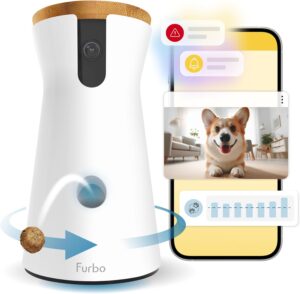 Furbo 360: Smart Dog Cam w/Treats & Alerts (3mo Sub)
