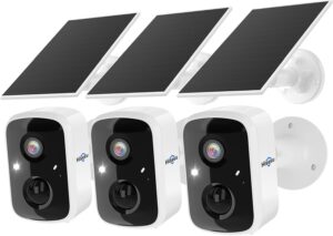 Hiseeu 3K Wireless Outdoor Cameras 3-Pack