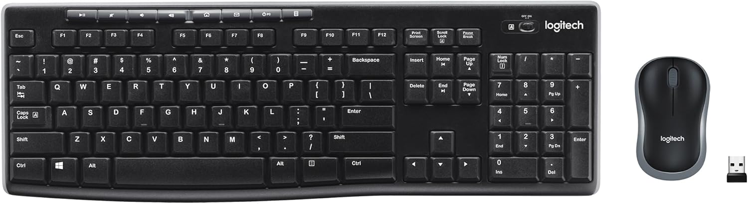 Logitech MK270 Wireless Keyboard & Mouse Combo - Black
