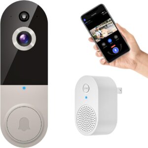 1080P Smart WiFi Doorbell Cam, AI Detection, 2-Way Talk, Night Vision