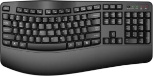 Ergonomic Wireless Keyboard with Wrist Rest