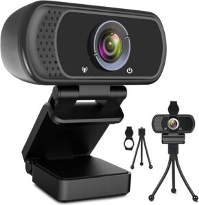 ToLuLu 1080P Webcam with Mic & Tripod