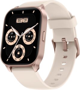 Women's Smartwatch: Calls, Fitness, Heart/Sleep Tracker, Waterproof, Ivory