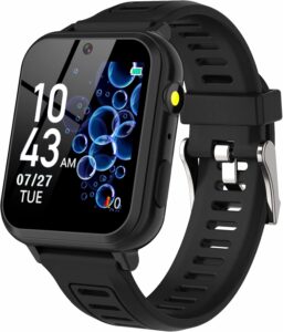 Kids Smart Watch - 24 Games, Camera, Music, Gift (Black)