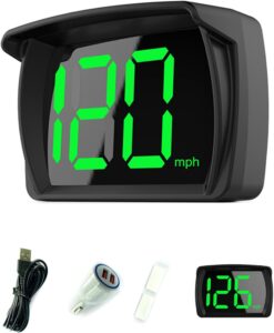 Shkalacar HUD GPS Speedometer - LED Large Font for Vehicles