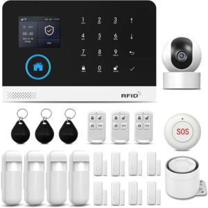 Wireless Home Security w/ Camera, Sensors - Alexa/Google