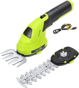 SnapFresh 2-in-1 Cordless Shrub Trimmer