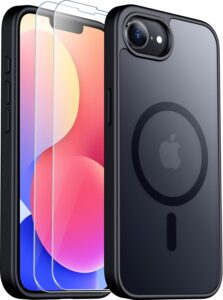 iPhone 16E Magnetic Matte Case w/ 2 Screen Protectors