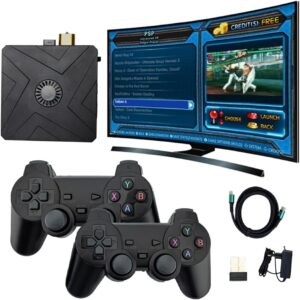 128GB Retro Console w/ 4K, 2 Wireless Controllers, 25 Emulators