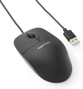 Amazon Basics 3-Button USB Wired Mouse