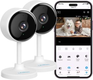 Litokam 2K Indoor Cam w/Night Vision, Motion, 2-Way Audio, Alexa