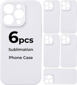 HTVRONT 6PCS iPhone 15 Pro Max Sublimation Case Blanks